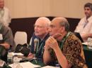 ARRL CEO David Sumner, K1ZZ (left), and Working Group 2 Chair Titon Dutono, YB3PET, at a WG2 session. Sumner served as WG2 secretary. Dutono is Deputy Director General for Spectrum Policy and Planning in Indonesia's Ministry of Information and Communication Technology.
